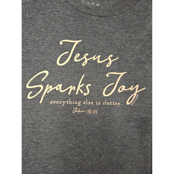 Grace & Truth T-Shirts Lot of 2 Short Sleeve Peach Grey Women's XL Religious God - Picture 3 of 8